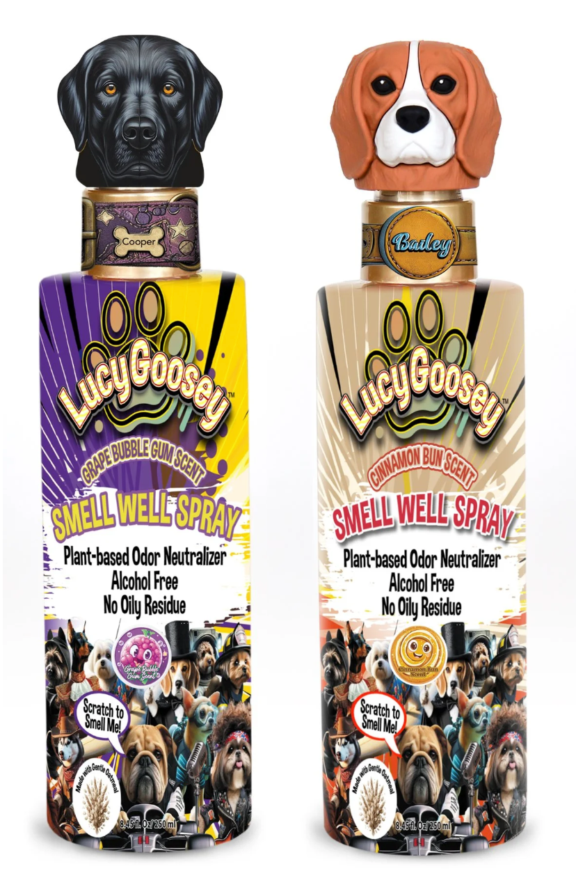 Lucy Goosey Smell Well Spray 2-Pack Grape Bubble Gum & Cinnamon Bun